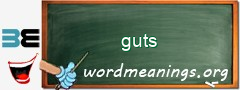WordMeaning blackboard for guts